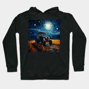 Dungaree Dreams Farmer's Style, Tractor Starry Night Hoodie